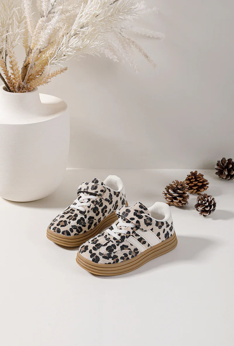 Baskets Enfant Imprimé Léopard – Semelle Camel – Chaussures Enfant Tendance
