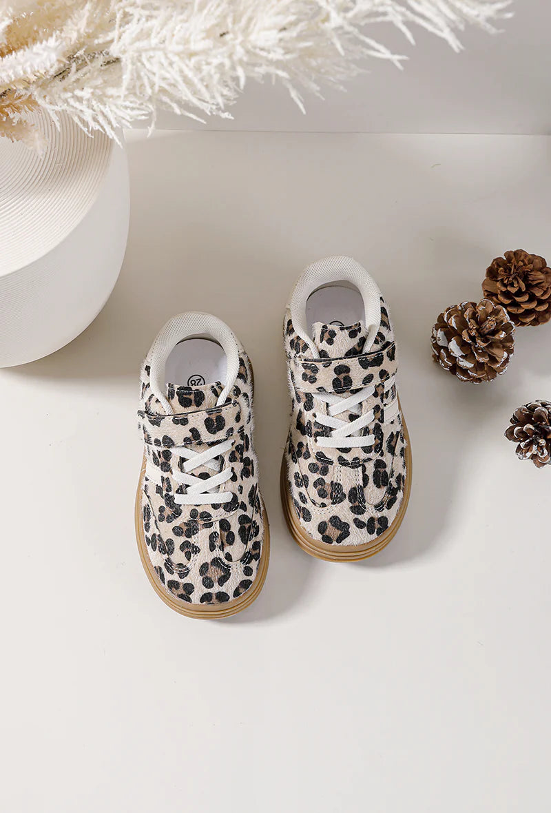 Baskets Enfant Imprimé Léopard – Semelle Camel – Chaussures Enfant Tendance